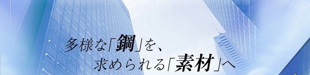 多様な｢鋼｣を、求められる｢素材｣へ